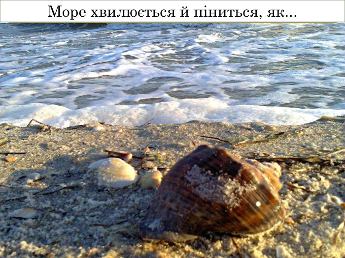 Море хвилюється й піниться, як...