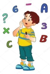 Boy Solving a Math Problem, illustration — Stock Vector © Morphart ...