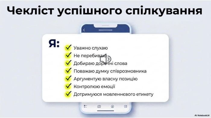 Чекліст успішного спілкування