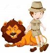 Зоолог и одичалый лев совместно Иллюстрация вектора - иллюстрации  насчитывающей зоолог, совместно: 74985382