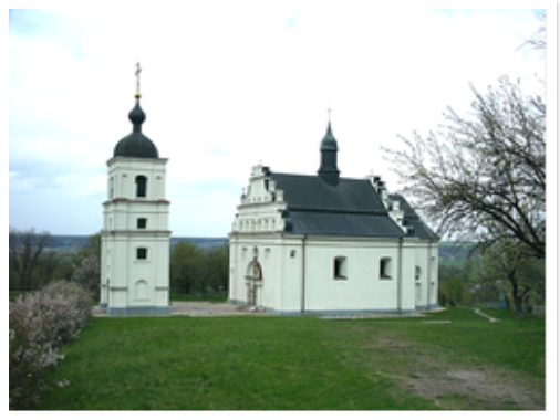 Ильинская церковь в Суботове, в которой был погребён Хмельницкий.png