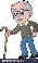 Grandpa with walking stick image 1 - eps10 vector illustration Stock Vector  Image & Art - Alamy