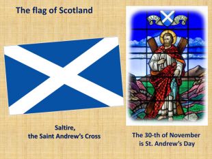 The 30-th of November is St. Andrew’s Day Saltire, the Saint Andrew’s Cross. 