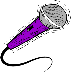 Purple Microphone - Royalty Free Clipart Picture