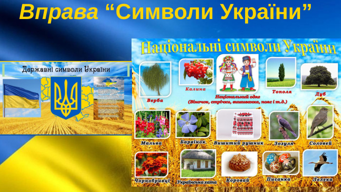 Вправа “Символи України”