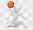 Баскетбольная фигурка Slam Dunk Анимация, Мальчик играет в баскетбол,  спорт, рука, оранжевый png | Klipartz
