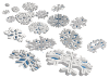 Описание: 3D снежинки — стоковый вектор