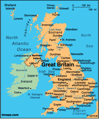 Map of Great Britain