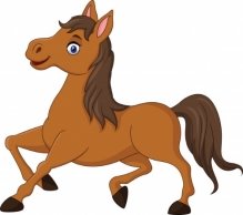 Симпатичная мультяшная коричневая лошадь | Премиум векторы