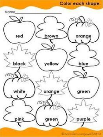 Free color worksheet. Perfect for the fall. Students read the ...