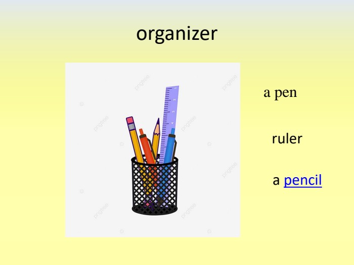 organizer a pencila penruler