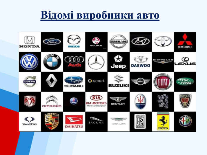 Відомі виробники авто