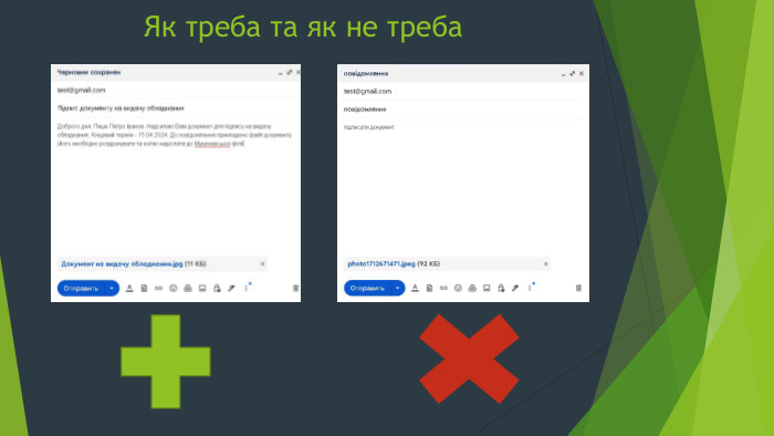 Як треба та як не треба