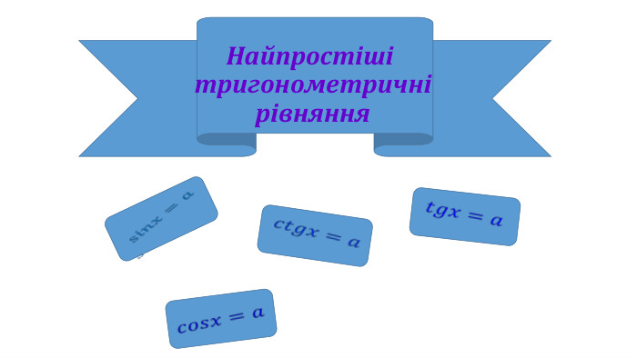Найпростіші тригонометричні рівняння     