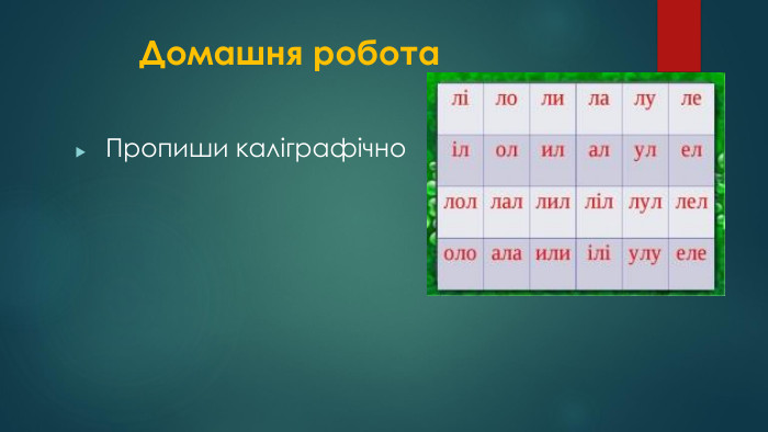  Домашня робота Пропиши каліграфічно