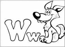 Буква W і вовк (с изображениями) | Раскраски, Прописи, Азбука