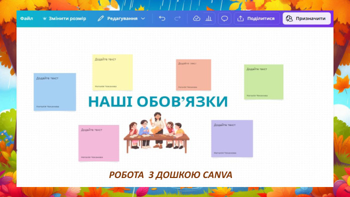 …РОБОТА З ДОШКОЮ CANVA