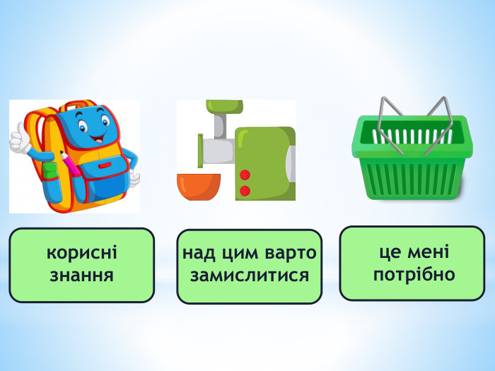 корисні знаннянад цим варто замислитисяце мені потрібно