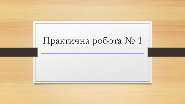 Практична робота № 1