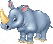 Карикатура смешной носорог Изолированный на белом фоне — Векторное  изображение © tigatelu #90816114