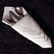The Diamond Silverware Pouch Napkin Fold