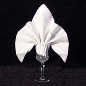 The Fleur de Lys Goblet Napkin Fold