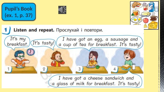 Pupil’s Book(ex. 1, p. 37)