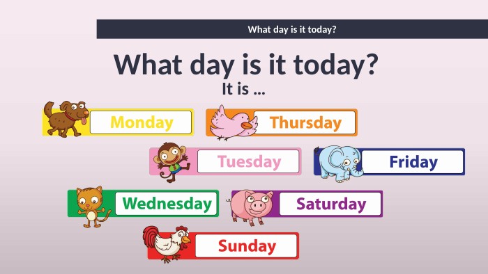 What day is it today?What day is it today?It is …