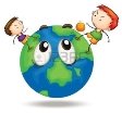 15250100-illustrazione-di-bambini-su-un-globo-terrestre-su-sfondo-bianco