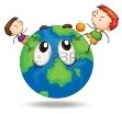15250100-illustrazione-di-bambini-su-un-globo-terrestre-su-sfondo-bianco