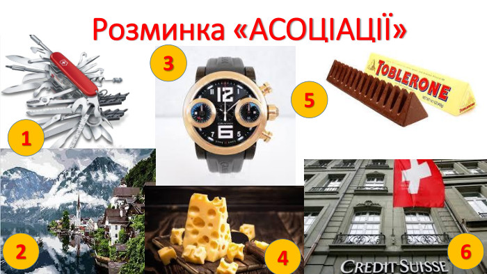 Розминка «АСОЦІАЦІЇ» 123456