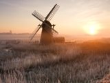 Photo: Windmill and prairie grass covered in frost