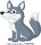 Cute Wolf Cartoon Stock Vector (Royalty Free) 528897361