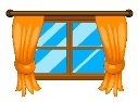 Cartoon window with curtains symbol icon design Vector Image