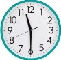 Half Past Eleven On A Round Clock Face Stock Photo, Picture And Royalty  Free Image. Image 54028440.