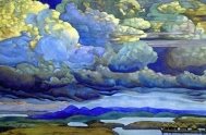 Описание картины Николая Рериха «Небесный бой»