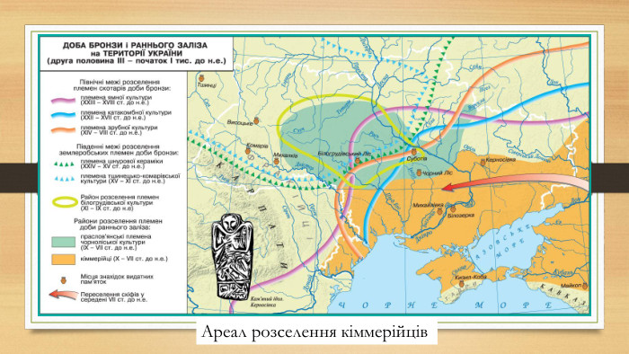 Ареал розселення кіммерійців  