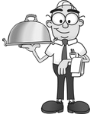28460-clip-art-graphic-of-a-geeky-white-businessman-cartoon-character-serving-a-platter-by-toons4biz