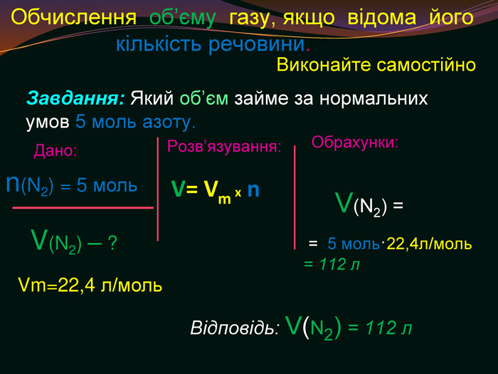 Prezentaciya 8 Klas Zakon Avogadro Molyarnij Ob Yem Gaziv Rozv Yazuvannya Zadach