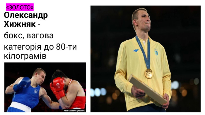 «ЗОЛОТО»Олександр Хижняк -бокс, вагова категорія до 80-ти кілограмів
