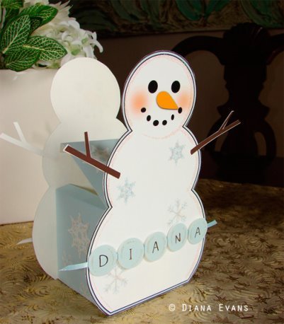 коробка для подарка шаблон снеговик своими руками 