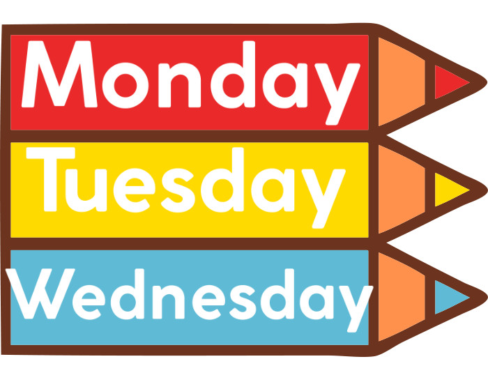 Monday. Tuesday. Wednesday