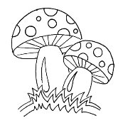 Розмальовки небезпечні, Розмальовки Небезпечні гриби гриби.
