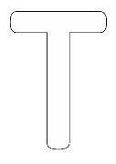 Шаблоны буквы Т формата А4