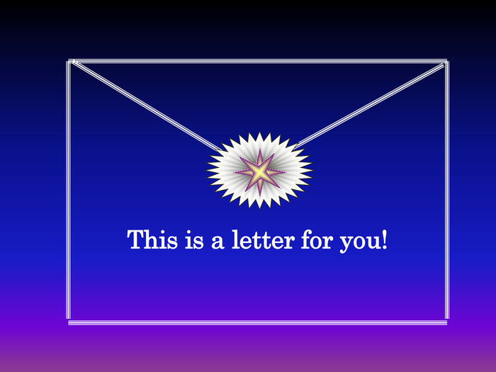 This is a letter for you! 