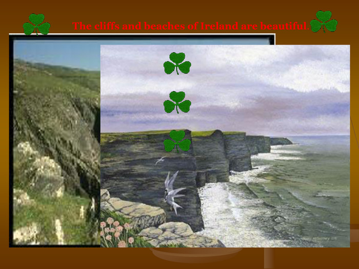 The cliffs and beaches of Ireland are beautiful.   