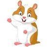 Cute hamster waving hand stock vector. Illustration of gesturing - 81674168