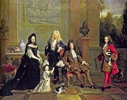 https://upload.wikimedia.org/wikipedia/commons/thumb/e/e1/Louis_XIV_of_France_and_his_family_attributed_to_Nicolas_de_Largilli%C3%A8re.jpg/250px-Louis_XIV_of_France_and_his_family_attributed_to_Nicolas_de_Largilli%C3%A8re.jpg