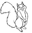 Smiling Squirrel coloring page | Free Printable Coloring Pages