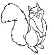 Smiling Squirrel coloring page | Free Printable Coloring Pages